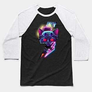 Neon Feline Baseball T-Shirt